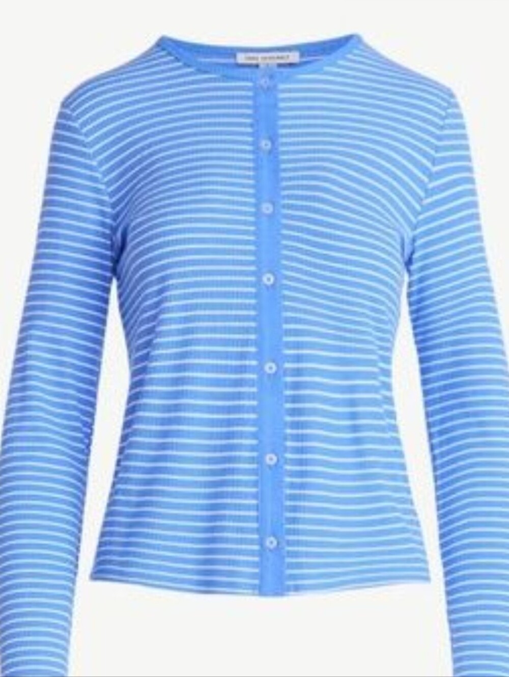 Free Assembly Stripe Ling Sleeve Henley Top